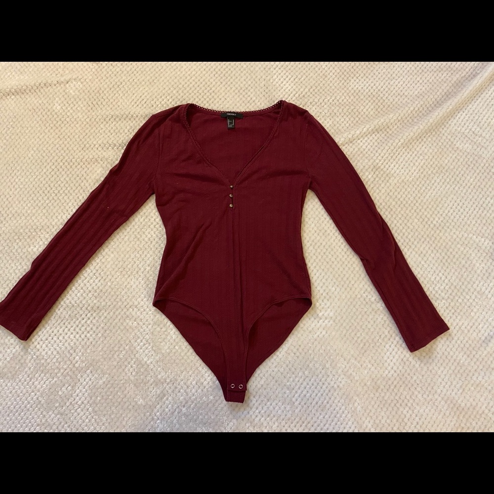 Forever 21 Maroon Bodysuit